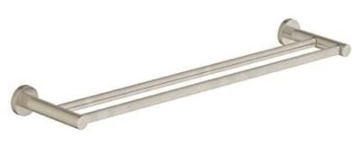  353DTB-24-STN diámetro 24 pulgadas Toallero doble montado en la pared en níquel satinado de 24 pulgadas Foto 1 de 4