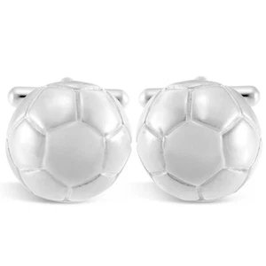 Sterling Silver Football Soccer Cufflinks - Picture 1 of 3