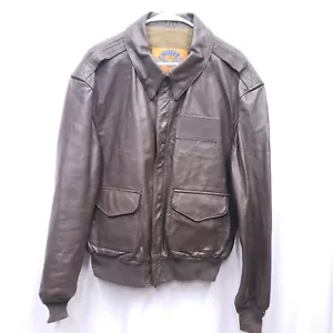US AIR FORCE COOPER FLYERS HERREN LEDER BOMBER TYP A2 JACKE 46R Original Etikett - Bild 1 von 22