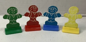 (Set Of 4) Vintage Candy Land 1962 Replacement Player Pieces Gingerbread Pawn - Picture 1 of 5