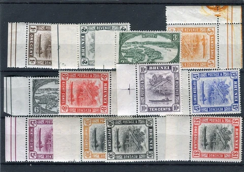 Brunei 1947-51 short p14 set of 12 to $1 SG79/90 unmounted mint Cover