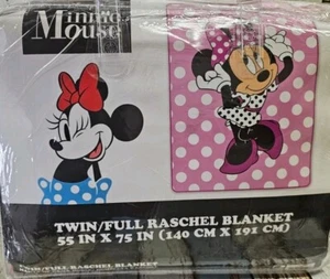 Minnie Mouse Twin/full Raschel Blanket , Softy And Warm 75In×55In - Picture 1 of 2
