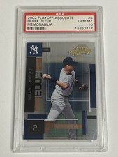 DEREK JETER 2003 Playoff Absolute #5 Memorabilia New York Yankees PSA 10