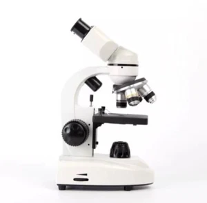 Microscopio Binoculare Ottico, 40x 1640x, Struttura In Metallo, Led, Custodia - Photo 1/3