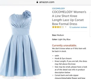 COCOMELODY Damen A-Linie Shirt knielang Schnürung Korsett Schleife formelles Kleid - Bild 1 von 2