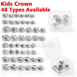 5Pcs Dental Kids Crown Primary Molar Pediatric Crowns Stainless Steel 48 Sizes - Bild 1 von 171