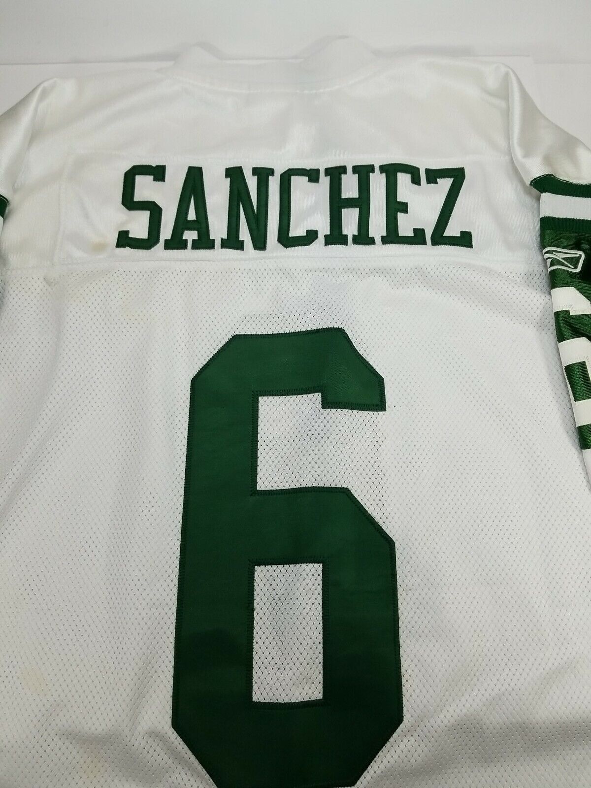 Mark Sanchez #6 New York Jets Reebok Mens Medium White Green NFL Football  Jersey 882054384530 | eBay