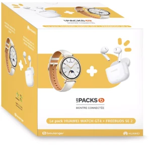 Montre connectée HUAWEI Pack Watch GT4 Blanc 41mm + Buds Blancs - Photo 1/4