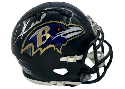 Mini casco de fútbol americano JSA firmado por Ed Reed Baltimore Ravens Speed Foto 1 de 3