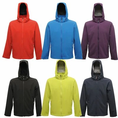 Regatta Mens Arley Softshell Jacket Hooded Full Zip Rain Coat Work - Image 1 of 2