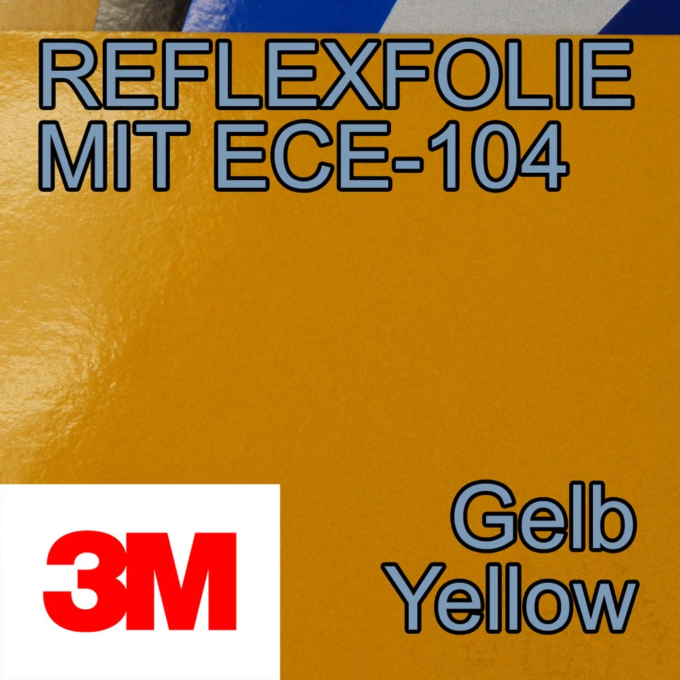 1 m (31,95 €/m) 3M Scotchcal 580E-71 gelb Reflexfolie reflektierend, 61cm