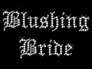 Hierro sobre diamante transferencia de boda motivo de diamantes de imitación estilo "novia rubor" - 3 - Imagen 1 de 1