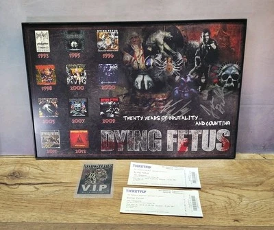 DYING FETUS 20 Years Of Brutality RARE* Autographed * W/ Laminate And Tickets - Image 1 of 4