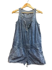 Roxy Damen Medium Denim Strampler ärmellos Knopfleiste - Bild 1 von 6