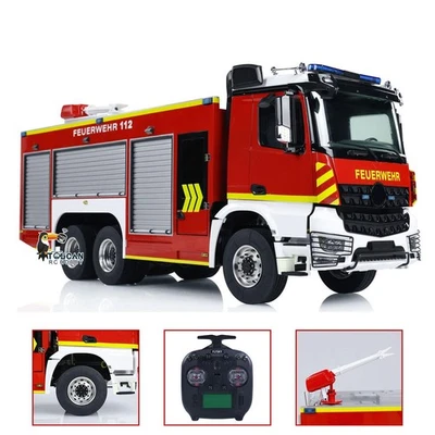 6x4 1/14 RC Fire Vehicle Metal Chassis Radio Control Fire Fighter Truck Model - Image 1 of 4