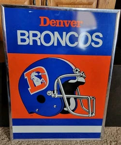 Vintage 1980's Chicago Bears football metal sign NFL Man Cave White - Picture 1 of 4
