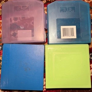 Vintage 3.5 floppy disk storage cases mixed lot of Four - Afbeelding 1 van 2