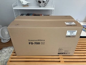 B&W FS-700 S2 Speaker Stand Pair w/ Original Box Silver Tested Japan FedEx GS03 - Picture 1 of 2