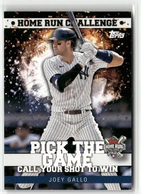 2022 TOPPS #HRC-21 JOEY GALLO HOME RUN CHALLENGE CODE CARD YANKEES - Image 1 of 2
