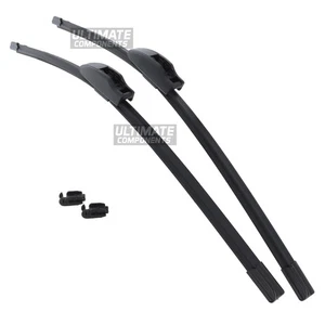 Front Windscreen Aero Wiper Blades Set Pair For Peugeot 206 2001-2009 Exact Fit - Picture 1 of 3