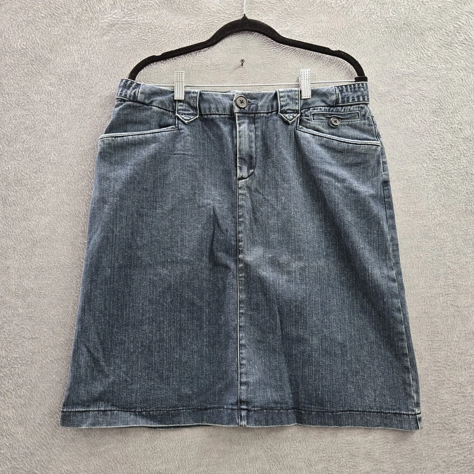 Falda midi de skate The Territory Ahead para mujer L azul denim Foto 1 de 4