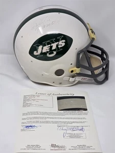 JOE NAMATH signed full size JETS Authentic Proline helmet JSA COA Full LOA - Picture 1 of 7
