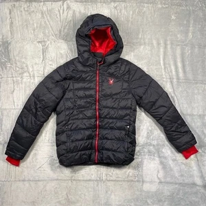 Spyder Frontier gefütterte Jacke mit Kapuze Jugend Jungen L 14/16 schwarz rot - Bild 1 von 14