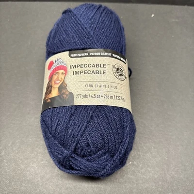 Hilo Michaels Loops & Threads IMPECABLE #1110 azul marino acrílico estambre  Foto 1 de 4