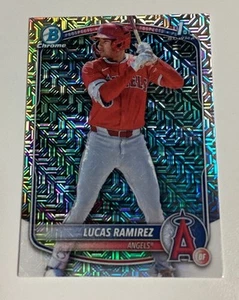 2025 Bowman Mega Box LUCAS RAMIREZ Chrome Mojo Refractor 1st Card Angels - Bild 1 von 2