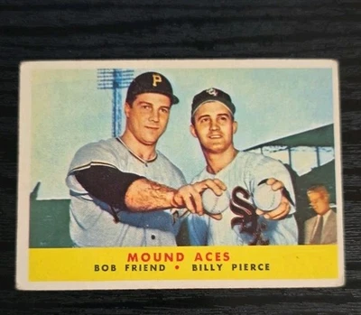 1958 Topps #334 Mound Aces Bob Friend Billy Pierce - Image 1 of 3
