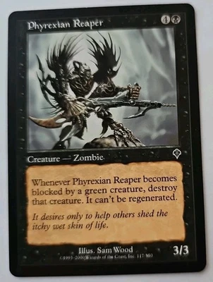 MTG Magic The Gathering Card Phyrexian Reaper Creature Zombie Black Invasion  - Image 1 of 2