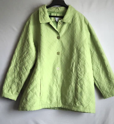 Chaqueta Abrigo Informal Kim Rodgers Verde Claro 2XXL Peso Ligero Foto 1 de 4