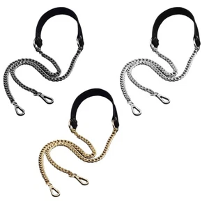 PU Leather Shoulder Strap Bag Strap Metal Bag Chain Crossbody Bag Replacement - Picture 1 of 11