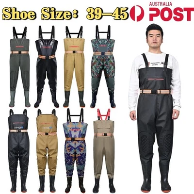 Waterproof Fishing Chest Waders Pant Boots Nylon Waterproof One-Piece Trouser AU - Image 1 of 4