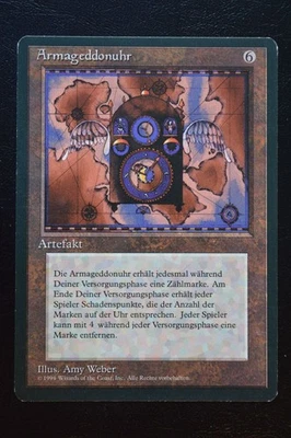 Magic The Gathering MTG ARMAGEDDON CLOCK GERMAN Foreign Black Bordered LP - Image 1 of 2