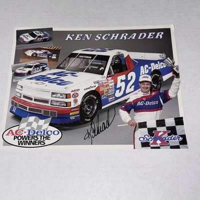 (2) Ken Schrader 1994 1995 ACDELCO TRUCK BUSCH signed VINTAGE NASCAR photos LOT - Image 1 of 4