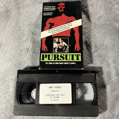 RARE The Pursuit (1994) VHS – James Ryan HBO SCREENER – Promo/Screening Copy - Image 1 of 4