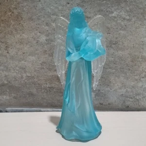 Lira para jugar ángel alado de plástico azul miniatura de colección - Imagen 1 de 10