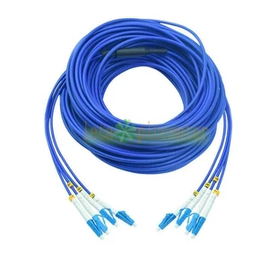 Cable de fibra blindado interior LC-LC 4 hilos monomodo 9/125 cable de conexión de fibra 60M - Imagen 1 de 1