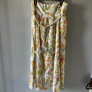 Rachel Zoe Blumen Boho langer Maxi Bauern Rock Größe Large neu ohne Etikett KartonGI - Bild 1 von 9