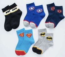 5 Pairs Boy Children Kids Batman Super Hero shoes Short Crew Socks 1-12 years