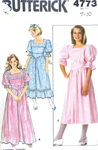 Vestido Butterick Años 80 Niñas Patrón 4773 Talla 7-10 SIN CORTAR - Imagen 1 de 2