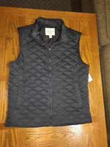 Men’s Weatherproof Vintage Vest M Grey Puffer Full Zip Nylon Blend W/TAGS - Picture 1 of 3