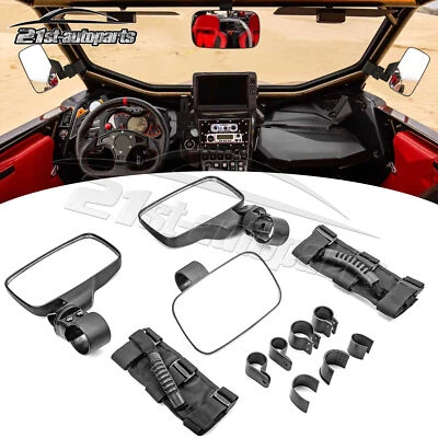 Juego de espejos retrovisores centrales de visión lateral para Honda Pioneer 1000 700 500 UTV + 2x mango Foto 1 de 4