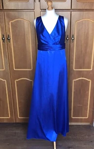 Evening Dress Size 10 Blue Dessy Collection Bridesmaid Prom Ball Gown Wedding - Picture 1 of 12