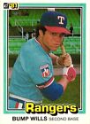1981 Donruss #25 Bump Wills Texas Rangers Nrmt+