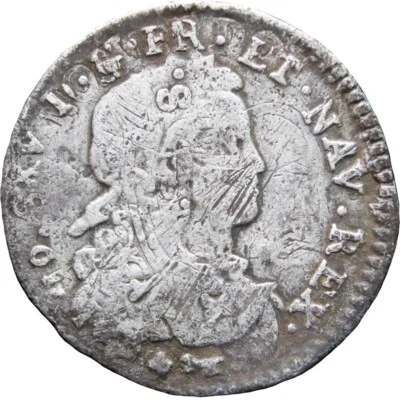 1720 10 Sols 1/12 Ecu Louis XV Struck Over 1719 10 Sols of Franc-Navarre (MO780- - Image 1 of 2
