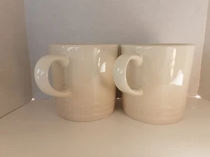 Set Of 2 Genuine Le Creuset 350ml /12oz Coffee Mugs (Meringue) NEW - Picture 1 of 7