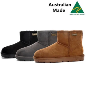 Women Men UGG Boots Mini Classic Australian Made Premium Sheepskin Wool Non-Slip - Picture 1 of 16