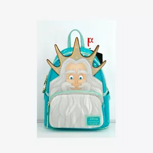 Mini mochila exclusiva Loungefly Disney Little Mermaid King Triton Cosplay - Imagen 1 de 7